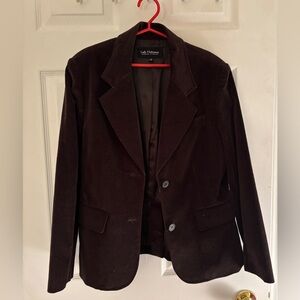 Vintage Lady Hathaway Brown Suede Blazer Coat